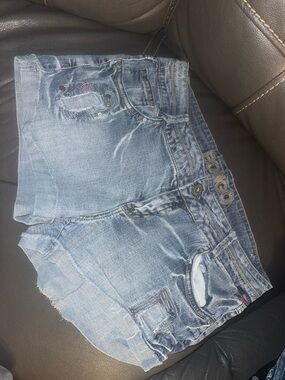 BONGO light blue denim shorts with embroidered logo